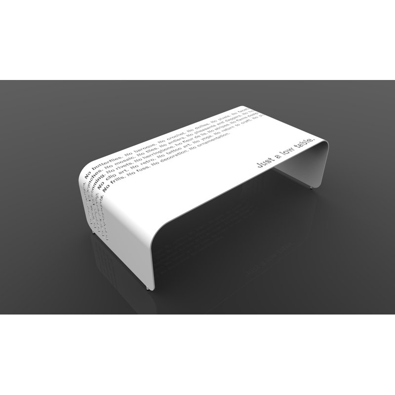 No Ornamentation By Claude Zellweger Metal Outdoor Bench, White