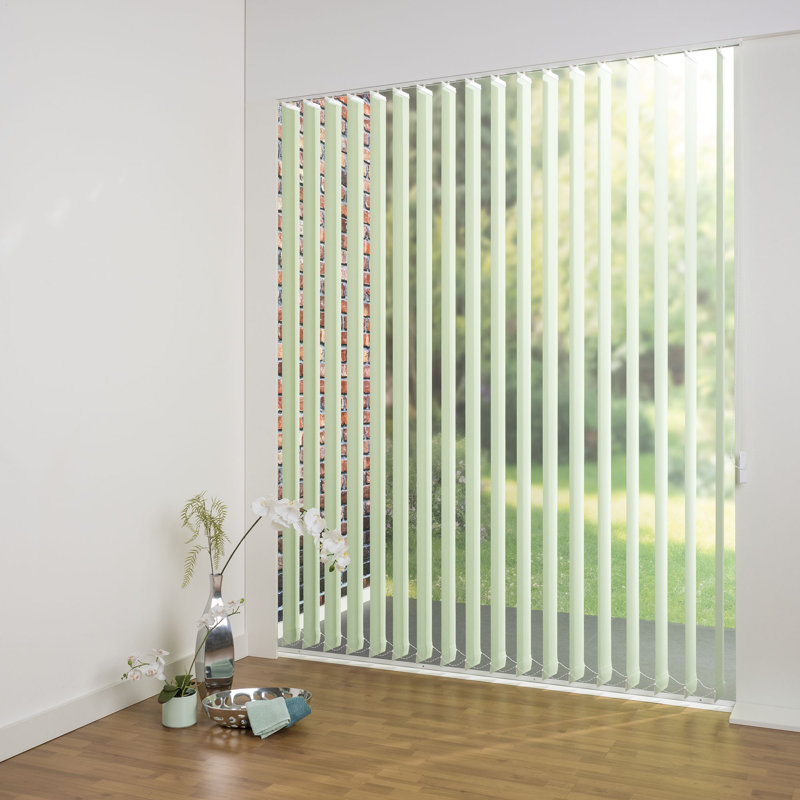 Blackout Vertical Blind, 180cm L x 100cm W, 12.7cm, Reed green