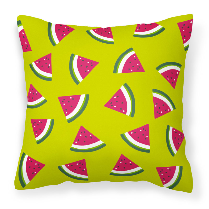 Coussin intérieur/extérieur pastèque, Vert lime, 18 po x 18 po