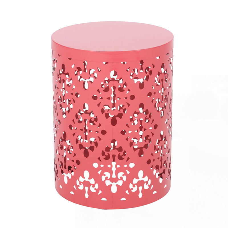 Outdoor Metal end Table, Coral