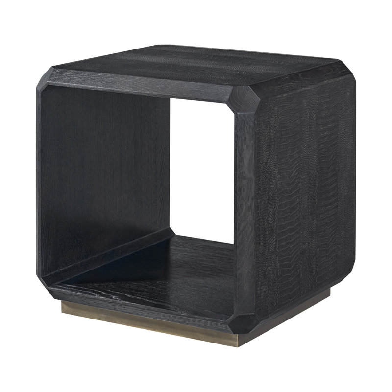 Spencer St. James Side Table, Dark Onyx