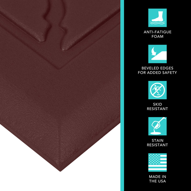 Antunez Quatrefoil Burgandy, Red