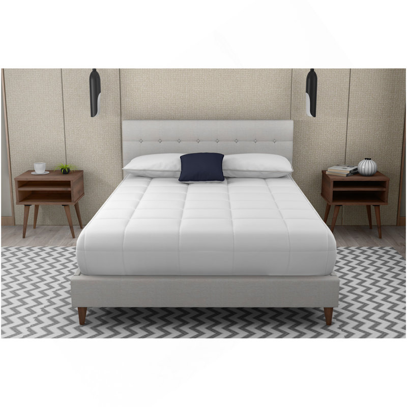 King Upholstered Bed With 2 Nightstands
