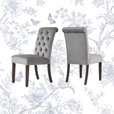 Chaise d'appoint rembourrée et capitonnée Sienna