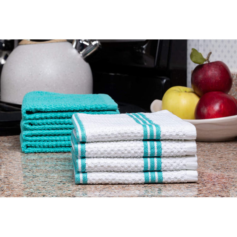 Cotton Waffle Kitchen Towel, Blue