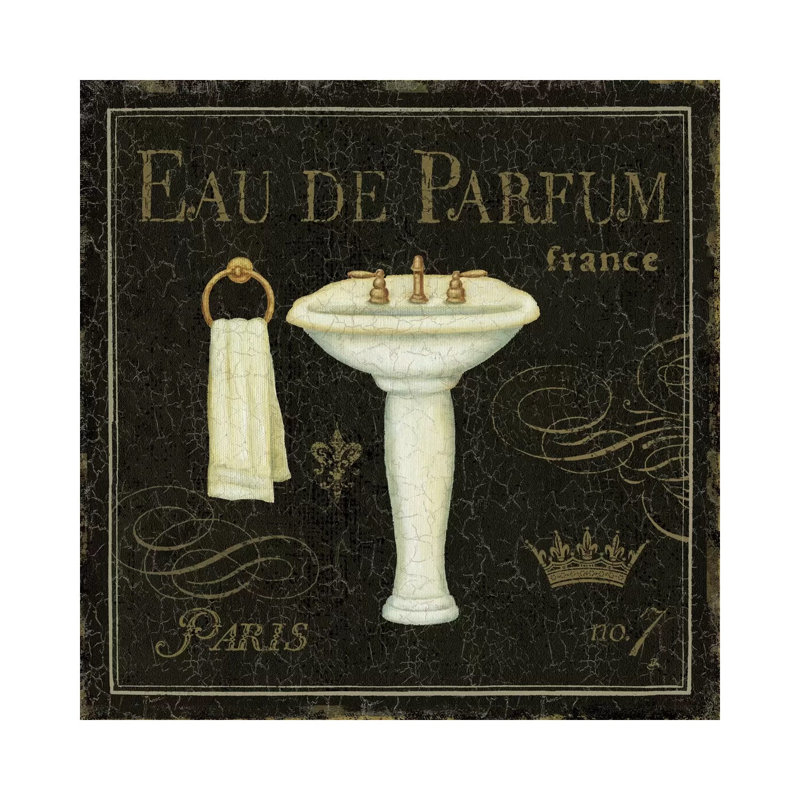 " Bain De Luxe III " by Daphne Brissonnet, 12" H x 12" W x 1.5" D, Wrapped Canvas
