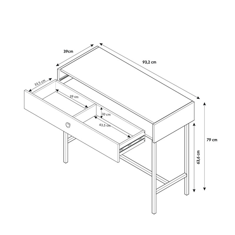 Dressing Table, Beige