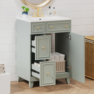 Meuble-lavabo de 24 po avec lavabo en céramique