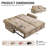 Burwell 77" Velvet Multi-Functional Convertible Sofa Bed with USB Charging Ports – Soft Velvet Couch Bed for Living Room, Small Spaces, Guest Room-277689794