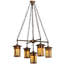 Lustre classique/traditionnel ombré 5 lumières Fulton