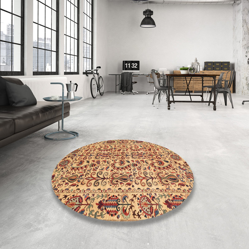 Abstract Indoor Rug, Round 7'