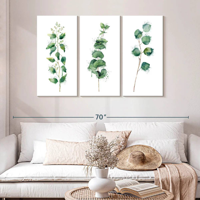 Harnek Lush Leaf Branches Splatter, 24" H x 38" W