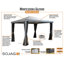 Rideau blanc Sojag pour pavillon de jardin Monteserra, 10 pi x 12 pi, polyester