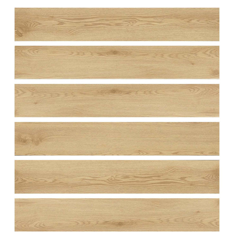 6" x 36" x 1.5mm Peel & Stick Vinyl Floor Tile, DIY Water Resistant Plank Flooring Flooring Plank (54 sq.ft./case), Light Oak
