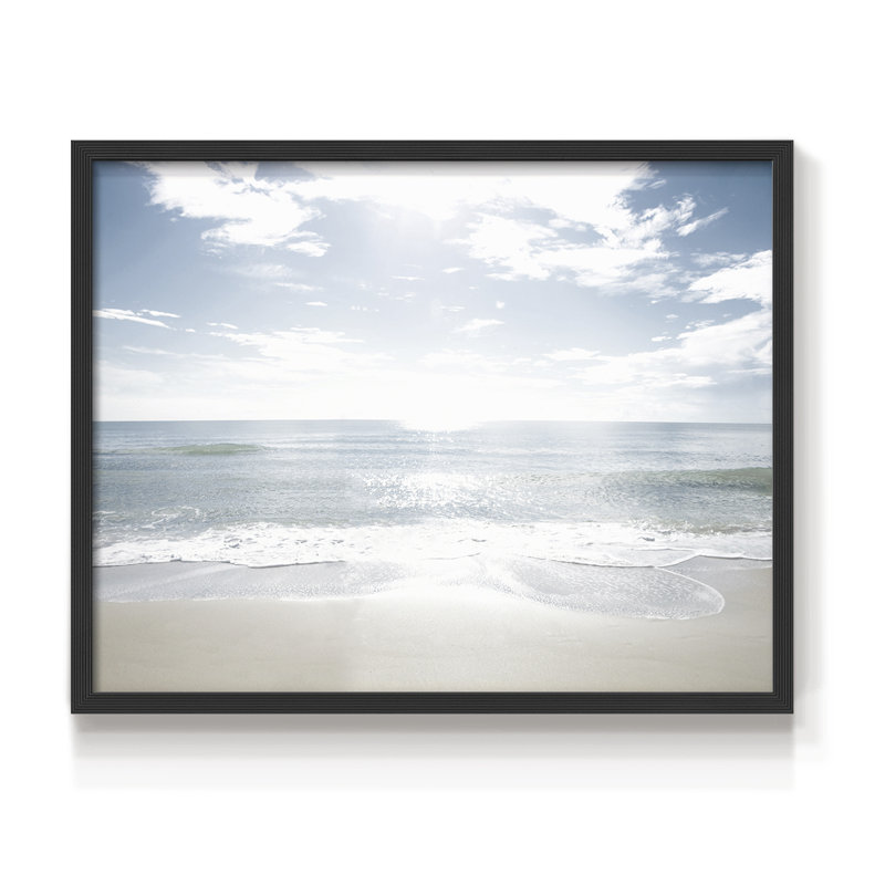 Sandy Beach -Framed Print - Restickable, H 11 po x l 14 po, Noir, noir, noir, noir