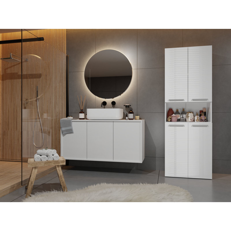 Accent Cabinet, White High Gloss