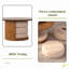Table basse 31,5 "en bois avec 3 tabourets gigognes en tissu