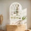 Miroir arqué en bois massif vieilli-229642956