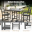 Ensemble repas d'extérieur avec table carrée et 2 fauteuils