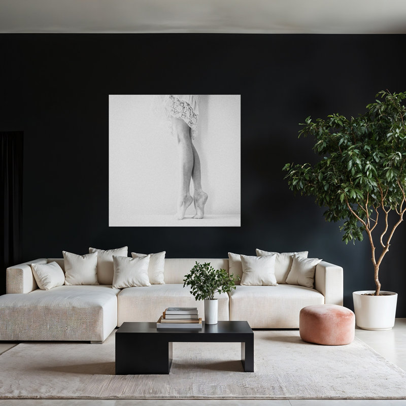«Graceful Ballet Pose Classic Delicate Elegant», art mural, H 48 po x l 48 po