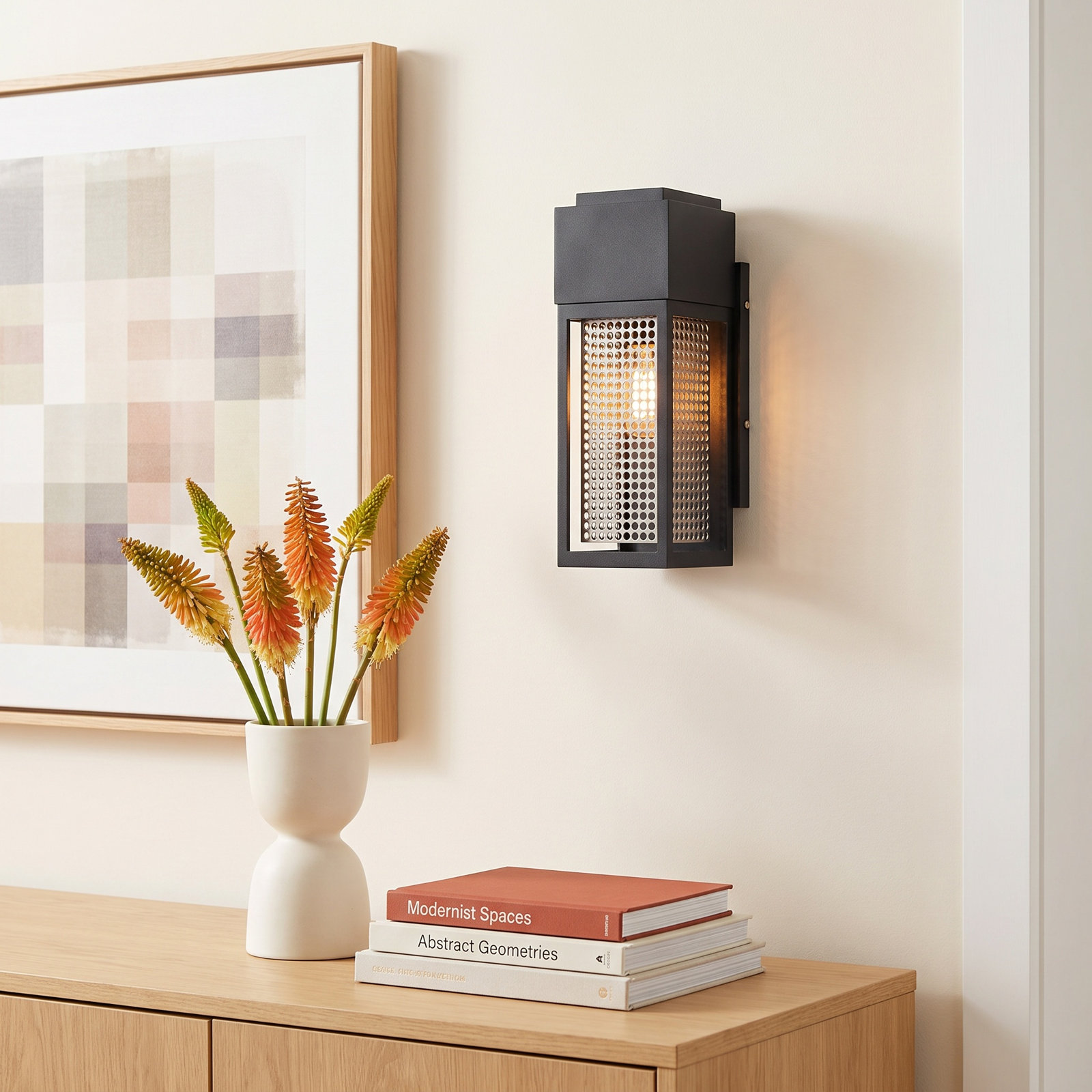 Cybil Outdoor Wall Light, 12" H x 4.75" W x 5" D