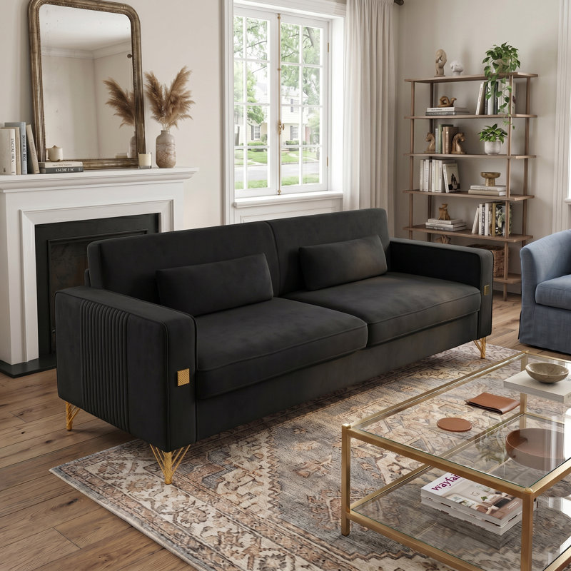 Canapé droit 85,63 po, Black