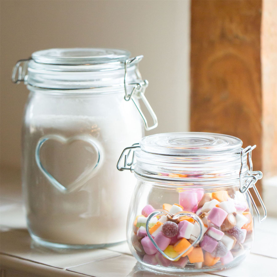 Nicola Spring - Heart Glass Storage Jar