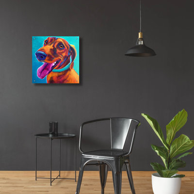 «Dachshund - Turquoise» par Dawg Painter