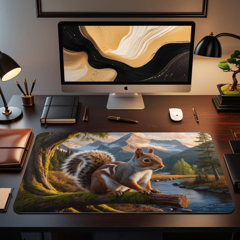 Polyester Desk Pad, 14.4x12.1