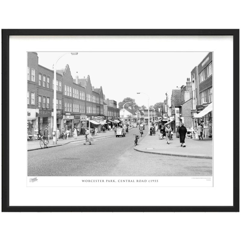 Worcester Park, Central Road C1955 by Francis Frith - Single Picture Frame Print, 28cm H x 36cm W x 2.3cm D
