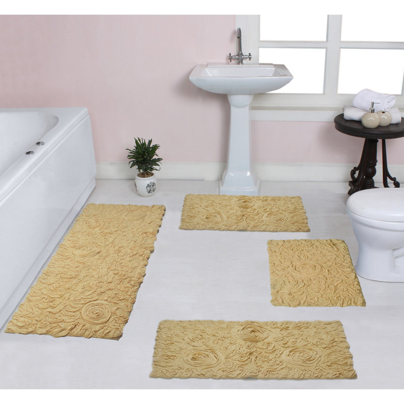 Ensemble de tapis 100% coton Dobrinsky, Jaune