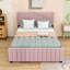 Grand lit plateforme tapissier avec lit gigogne simple TG et tête de lit-129592897