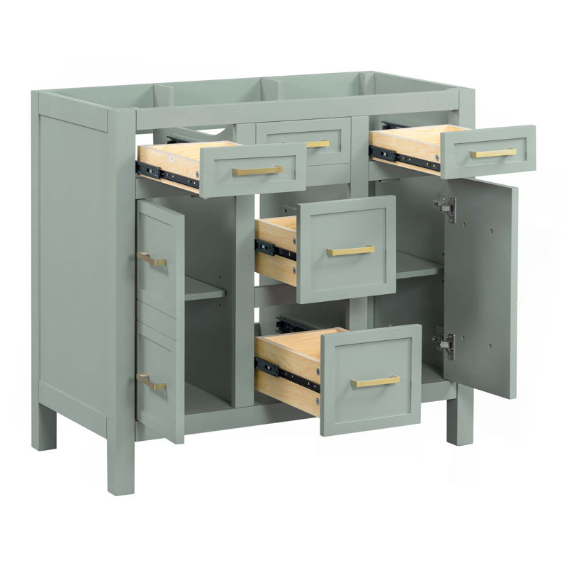 36" Bathroom Vanity,only Base, Green