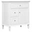 Meuble-lavabo de 30 po en bois massif blanc avec lavabo, tiroir rabattable et deux tiroirs de rangement | Idée de cadeau-1407648479-1407648477