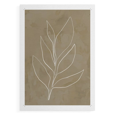Leaf Line Art II -Canvas Print Only - NOT FRAMED