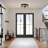 3-Light Clear Hammered Glass Flush Mount