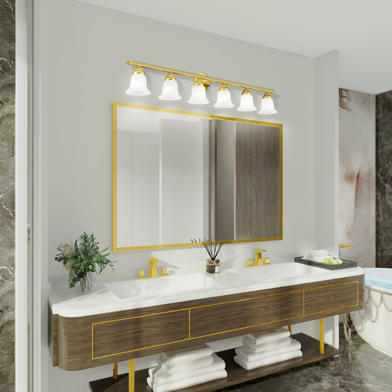 Neptune 6 - Light Dimmable Bath Bar, Polished Brass