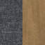 Canapé modulaire en L rembourré en forme de L de style Mid-Century, housse texturée grise, base beige, évasé, 4 sièges pour socialiser la capacité du siège