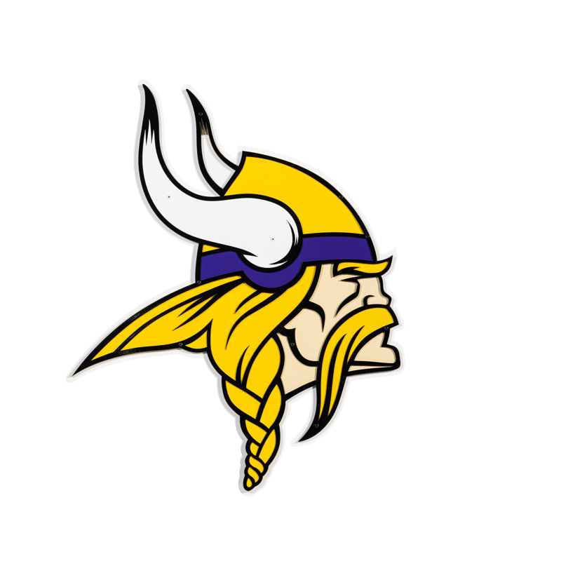 Art mural superposé en métal Minnesota Vikings