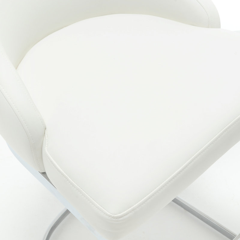 26" Upholstered Counter Stool, Cream, 2