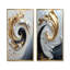 Tourbillon cosmique I - ensemble de 2 pièces d'art abstrait spirales-467274313-467274306