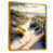 Toile avec cadre flottant or