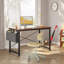 Bureau d'ordinateur de 47 po avec structure en métal, surface imperméable et sac de rangement - idéal pour le bureau-1676133824-1676133839
