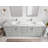 Aberdeen 84 " W Freestanding Standard Free Standing 2 Double Vanity Bathroom Vanity With Quartz Top