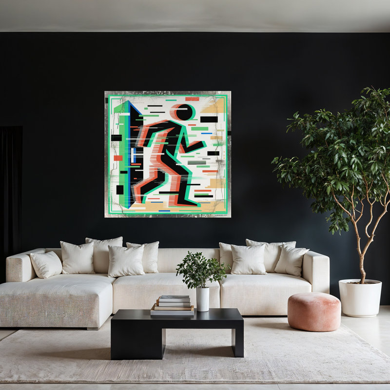 Art contemporain, art contemporain abstrait, H 48 po x l 48 po