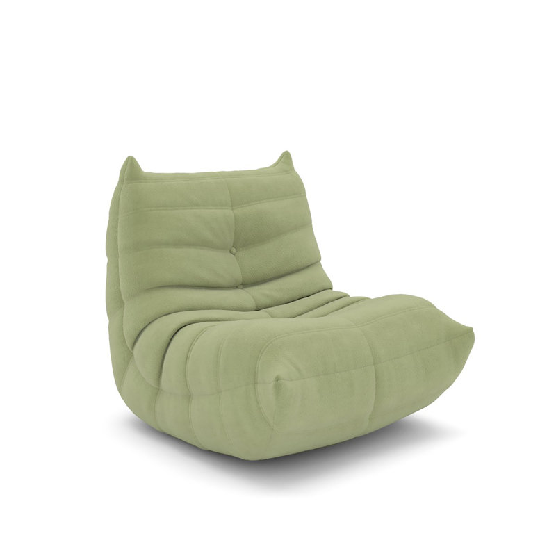 Fauteuil d'appoint rembourré en mousse Lily Kids, Sauge