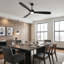60" 3 - Blade Propeller Ceiling Fan With LED Lights And Remote Control-560736066