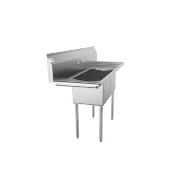 60 " L x 21 " W Silver Freestanding Service Sink
