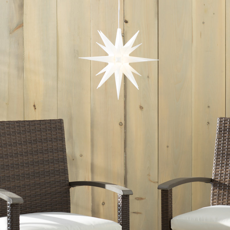 Moravian Star Lighted Outdoor Display, White