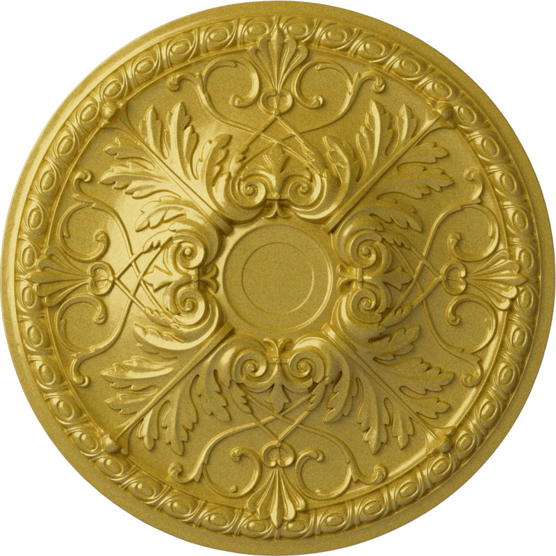 Médaillon de plafond Endurathane Tristan, DO 26 po x P 3 po (convient aux auvents jusqu'à 5 1/2 po), Doré intense
